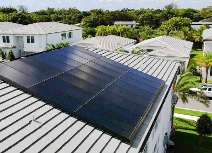 house with solar panels