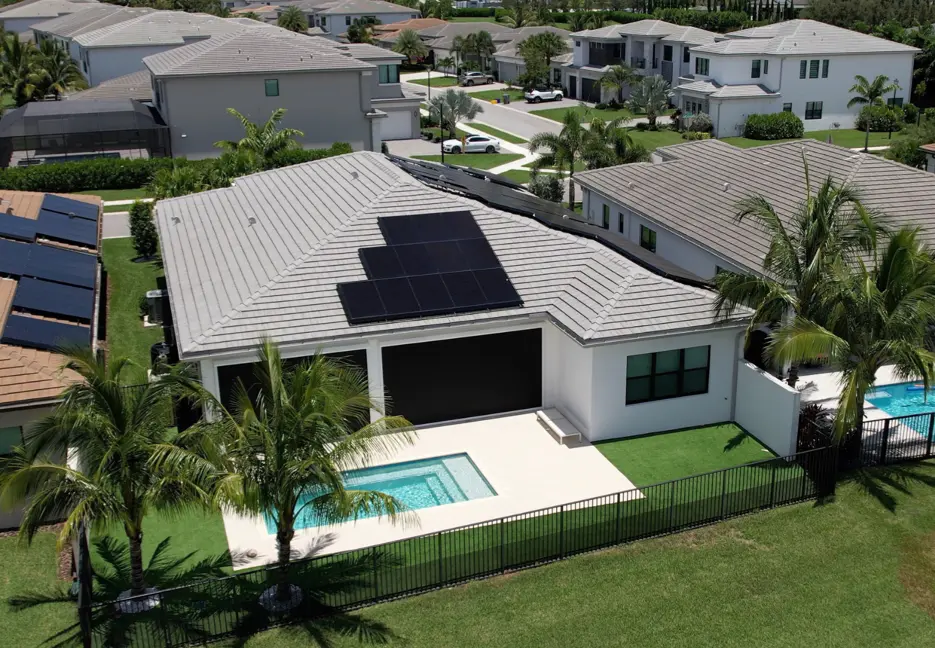 home with solar panels