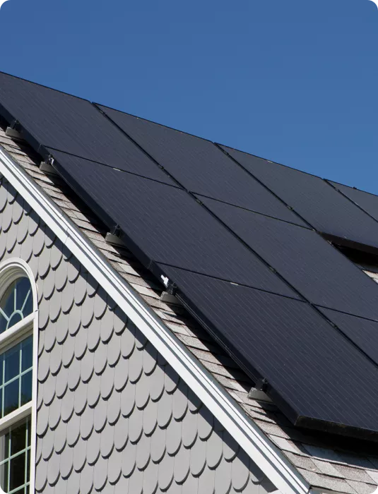 home with solar panels